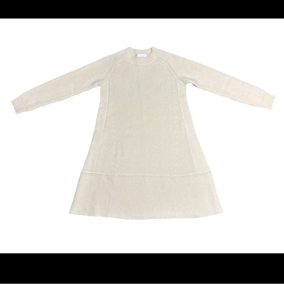 Pomander Place Dresses & Skirts - Pomander Place Ivory Ribbed Sweater Dress Size: Small